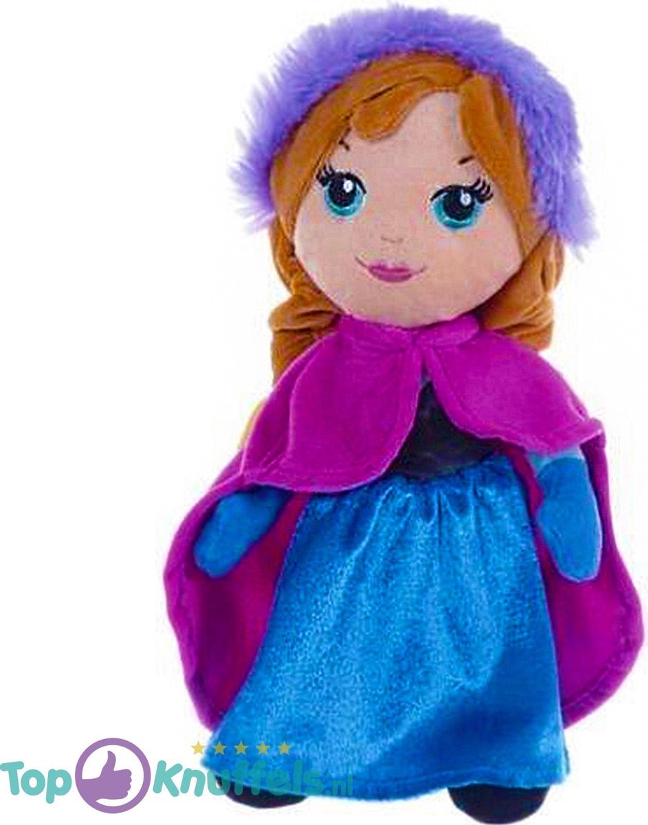 Disney Frozen Pluche Knuffel Anna 32 cm | Disney Frozen Plush Peluche Knuffel pop| Elsa Anna Olaf | Knuffelpop voor kinderen